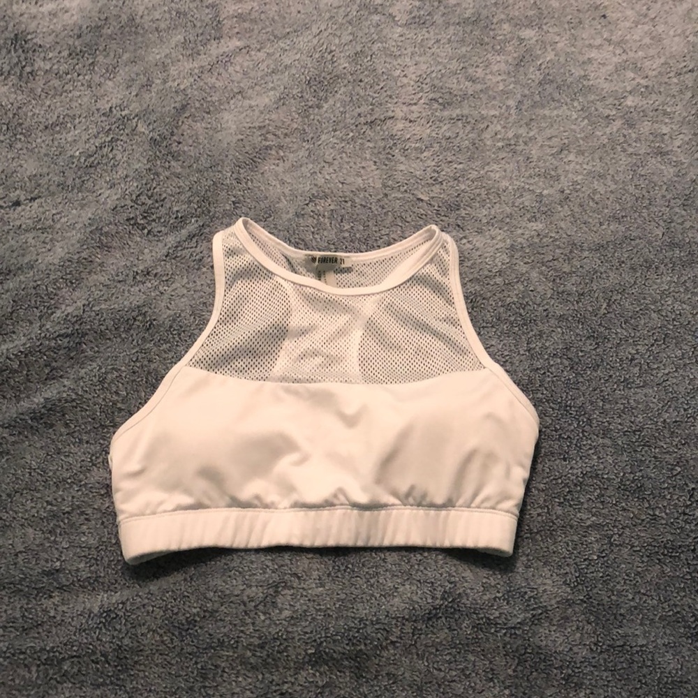 Forever 21 white sports bra!!
